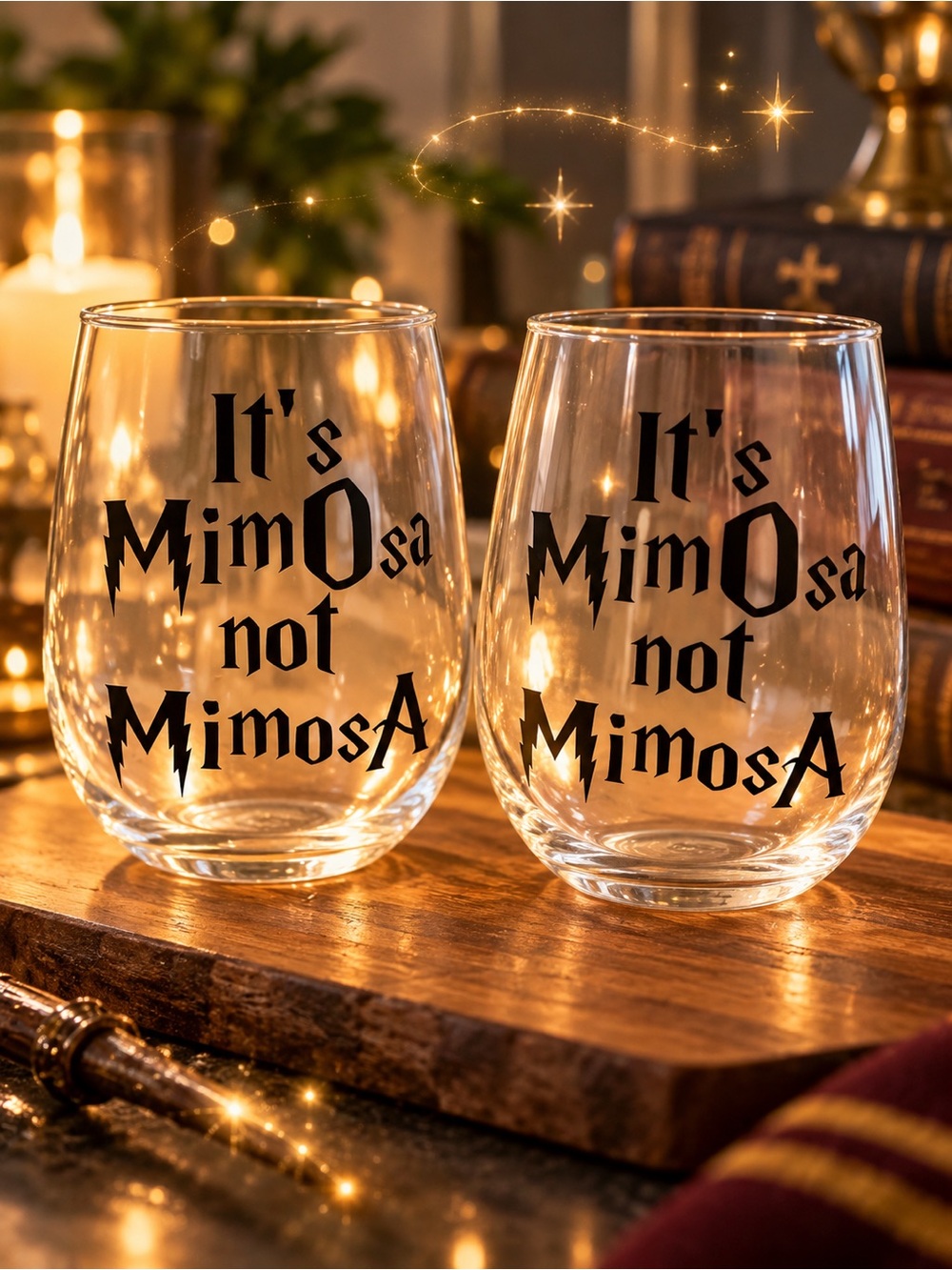It's MimOsa Not MimosA Stemless Wine Glasses - Set of 2